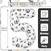 AXBMM 40 Inch Dog Foil Birthday BalloonsBlack White Dog Paw and Bone Print Number 5 Balloons for Girls Boys 5th Birthday Party DecorationsNumber 5 - Image 4