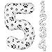 AXBMM 40 Inch Dog Foil Birthday BalloonsBlack White Dog Paw and Bone Print Number 5 Balloons for Girls Boys 5th Birthday Party DecorationsNumber 5 - Image 2