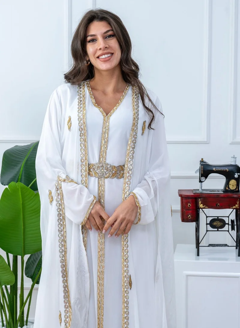 AL BENT AL SHARQIEH embroidered kaftan dress jalabia