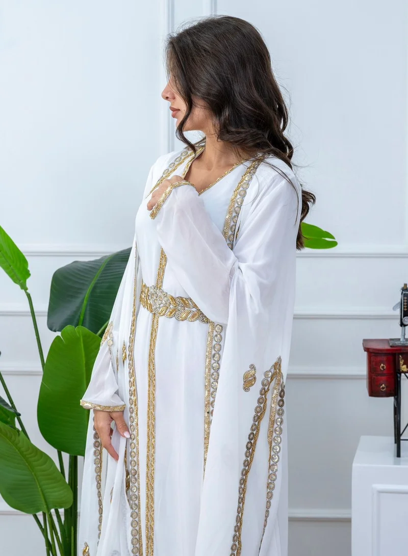 AL BENT AL SHARQIEH embroidered kaftan dress jalabia
