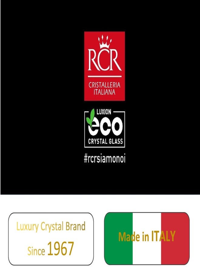 RCR Cristalleria Italiana Alkemist Tilting Luxury Crystal Whiskey Glass - Set of 6 (380 ml,Italy Made) - Image 3