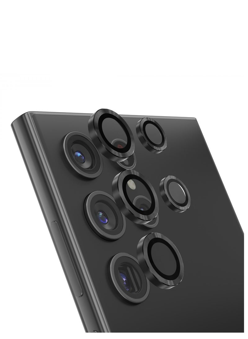 GREEN LION Samsung S24 Ultra Camera Lens Armor / High Transparency Camera Lens Protector / Anti Reflective / 9H Hardness / HD Clarity / Anti Scratch Lens / Anti Fingerprint - Black - Image 1