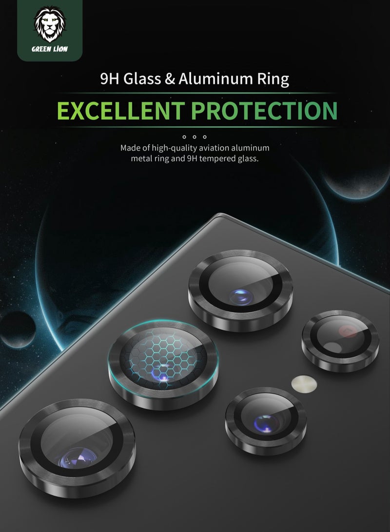 GREEN LION Samsung S24 Ultra Camera Lens Armor / High Transparency Camera Lens Protector / Anti Reflective / 9H Hardness / HD Clarity / Anti Scratch Lens / Anti Fingerprint - Black - Image 2