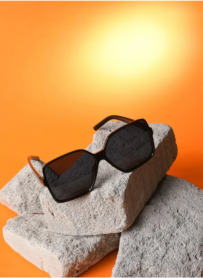 Haute Sauce Black Lens Black Rectangle Sunglasses
