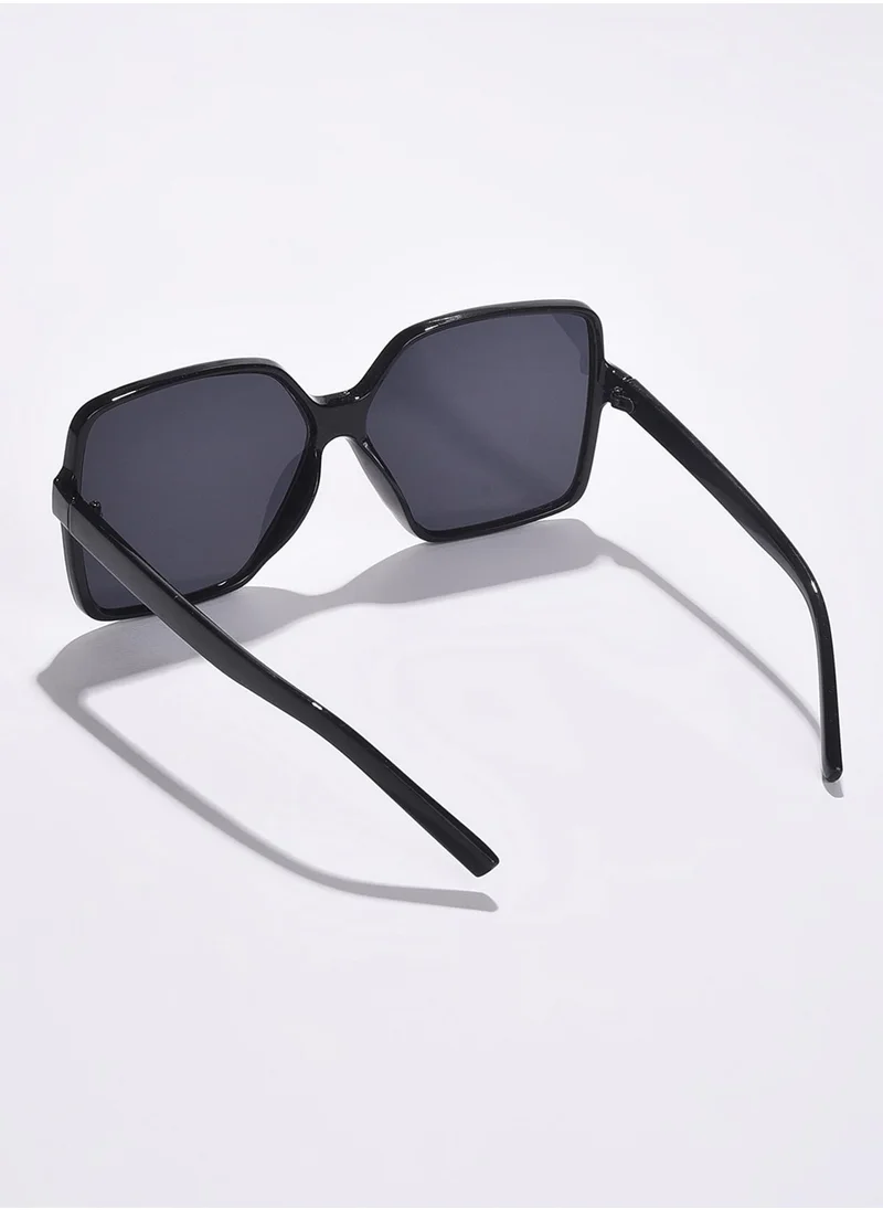 Haute Sauce Black Lens Black Rectangle Sunglasses