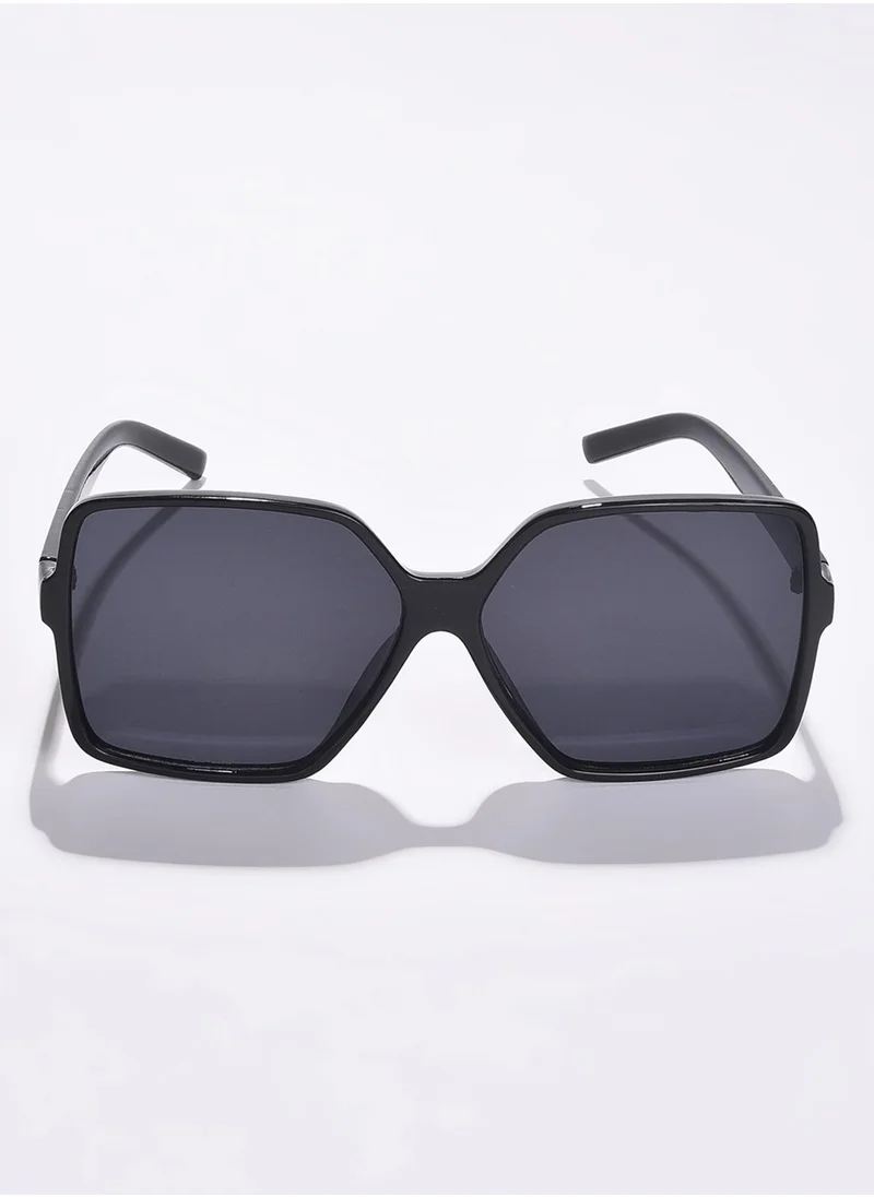 صوص هاوت Black Lens Black Rectangle Sunglasses