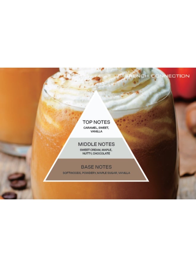French Connection Jar Candle Scented Large, Praline Cream - 830G,Shea Butter wax , 3-wick with wooden lid | Burn Time - 64hrs | Square Collection| Perfect for Gifting, Home Décor, Parties & Room Perfuming | Ideal for Living room and Office Décor - Image 4