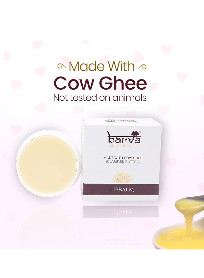 Barva Lip Balm made with Clarified Butter Heals Dry Chapped Lips Long Lasting 5G - Image 4