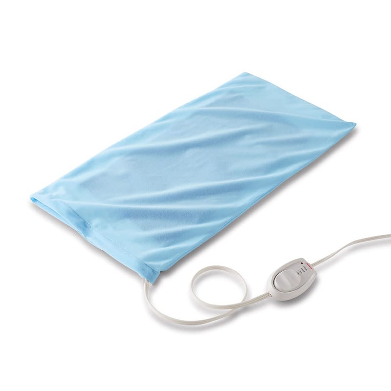 Sunbeam XL Heating Pad for Back Neck and Shoulder Pain Relief with Sponge for Moist Heating Option Extra Large 12 x 24" Blue - Image 1