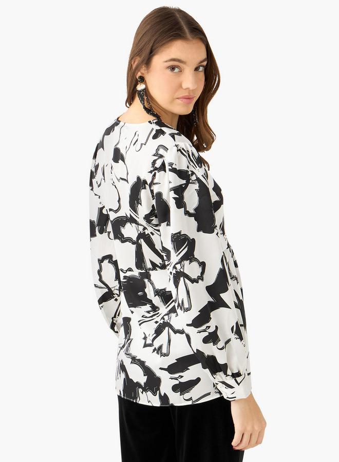 Iconic Wrap Top with Print - Image 4