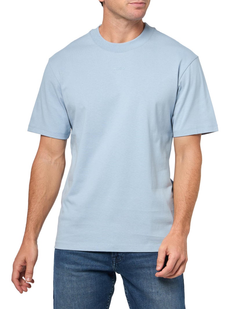 HUGO Small Center Logo Jersey Short Sleeve TShirt dust Blue L