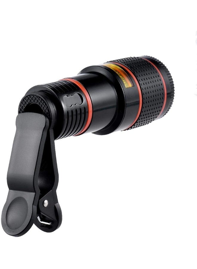 عدسة كاميرا تلسكوبية ملحقة بالهاتف المحمول 12X زوم عالمية - Image 2