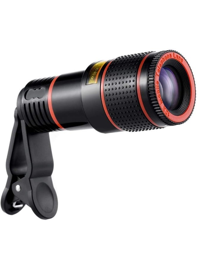 عدسة كاميرا تلسكوبية ملحقة بالهاتف المحمول 12X زوم عالمية - Image 1