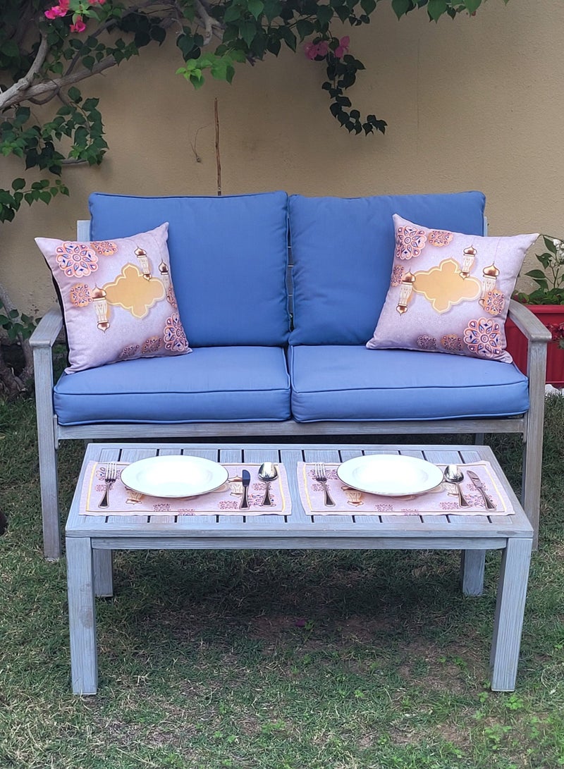 Alwan مجموعة من 6 حصائر رمضان و 2 غطاء وسادة - Image 2