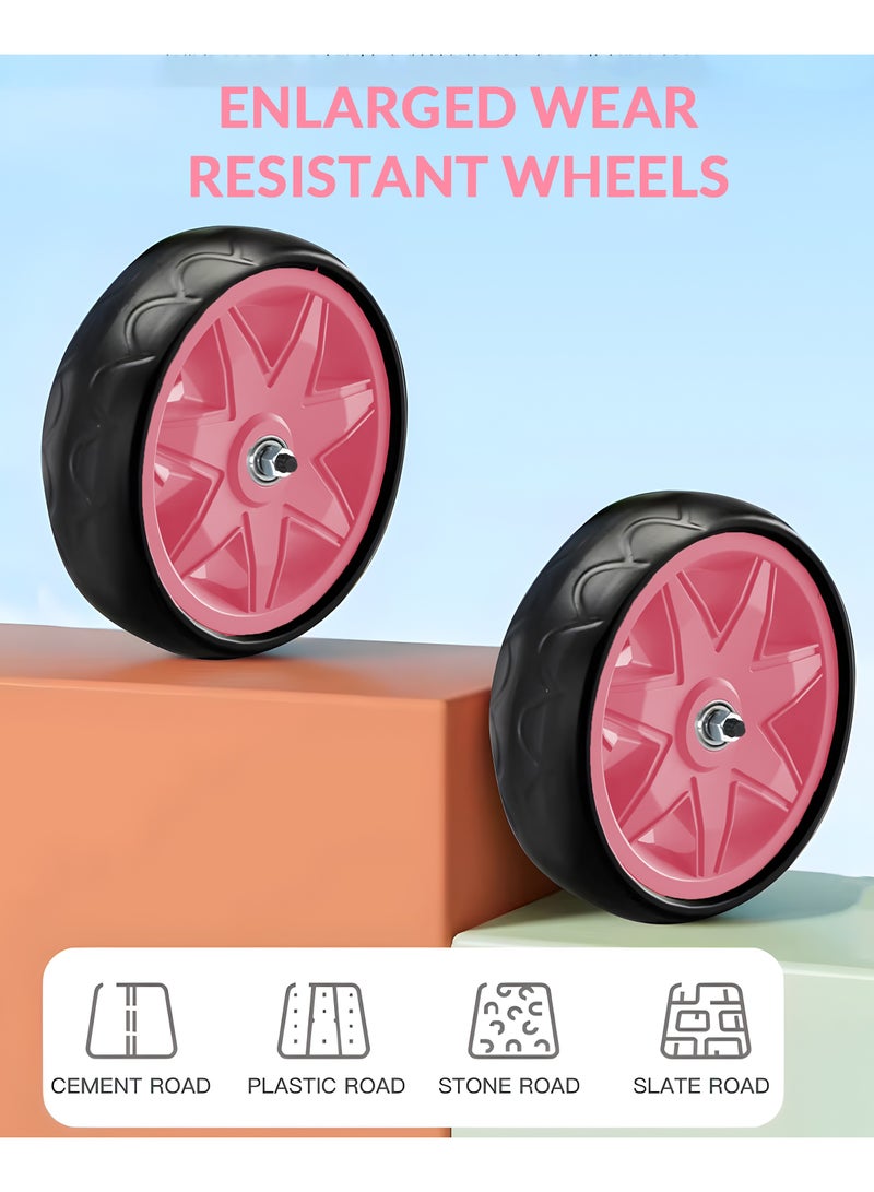 MarkedOne Toddler Toys Tricycle for Kids 3+ Years - Balance Bike with Light & Music, Strong Steel Frame, Kids Tricycle with 3 Wheels & Back Storage Basket - Perfect Ride-On Toy for Boys & Girls Rose Pink - Image 3