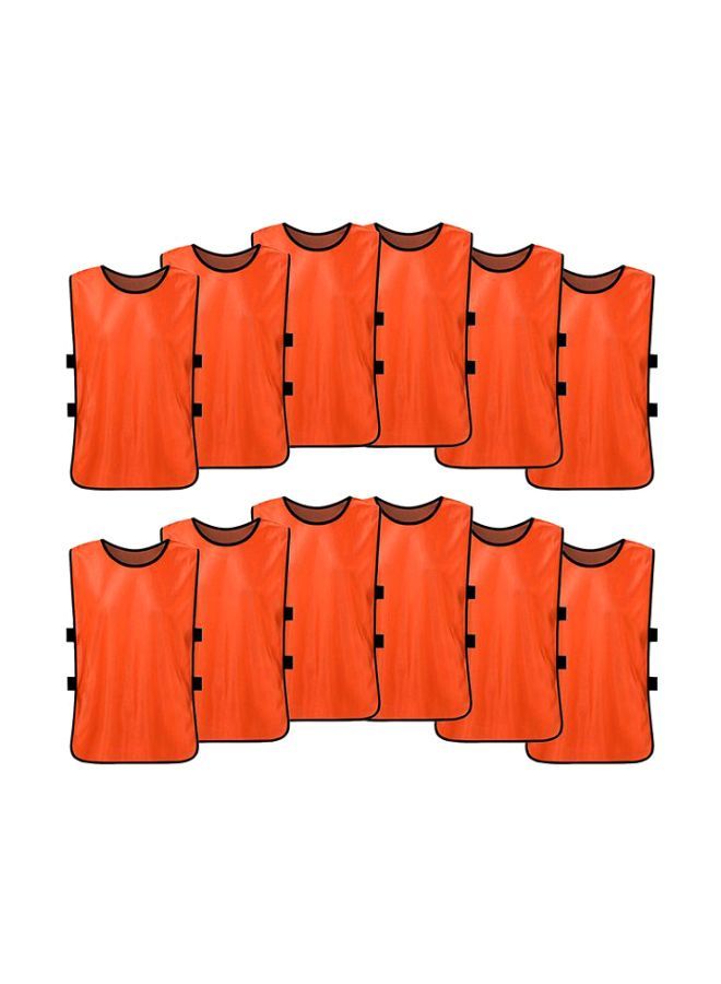 NIBEMINENT 12-Piece Soccer Pinnies Quick Drying Footbal Vest Team Training Bibs - Image 1