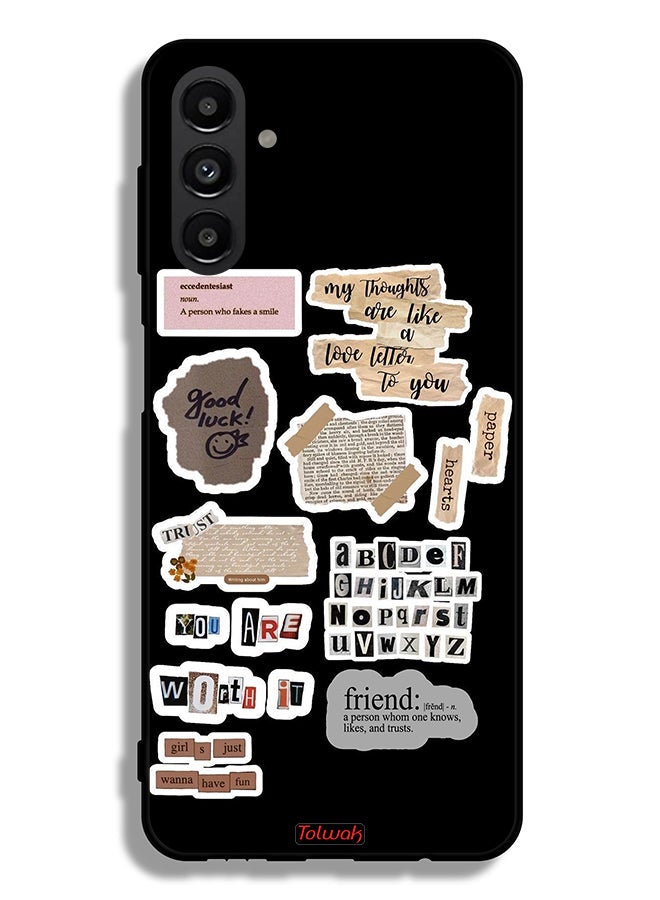 Tolwak Samsung Galaxy A04s Protective Case Cover Good Luck Quotes Stickers - Image 1