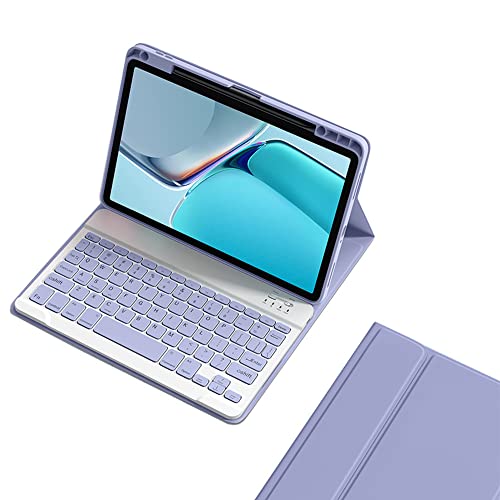 kaitesi Keyboard Case for iPad Mini A17 Pro/iPad Mini 6th Generation Magnetic Detachable Bluetooth Keyboard Cover with Pencil Charging Holder for iPad Mini 7/6 (Purple) - Image 1