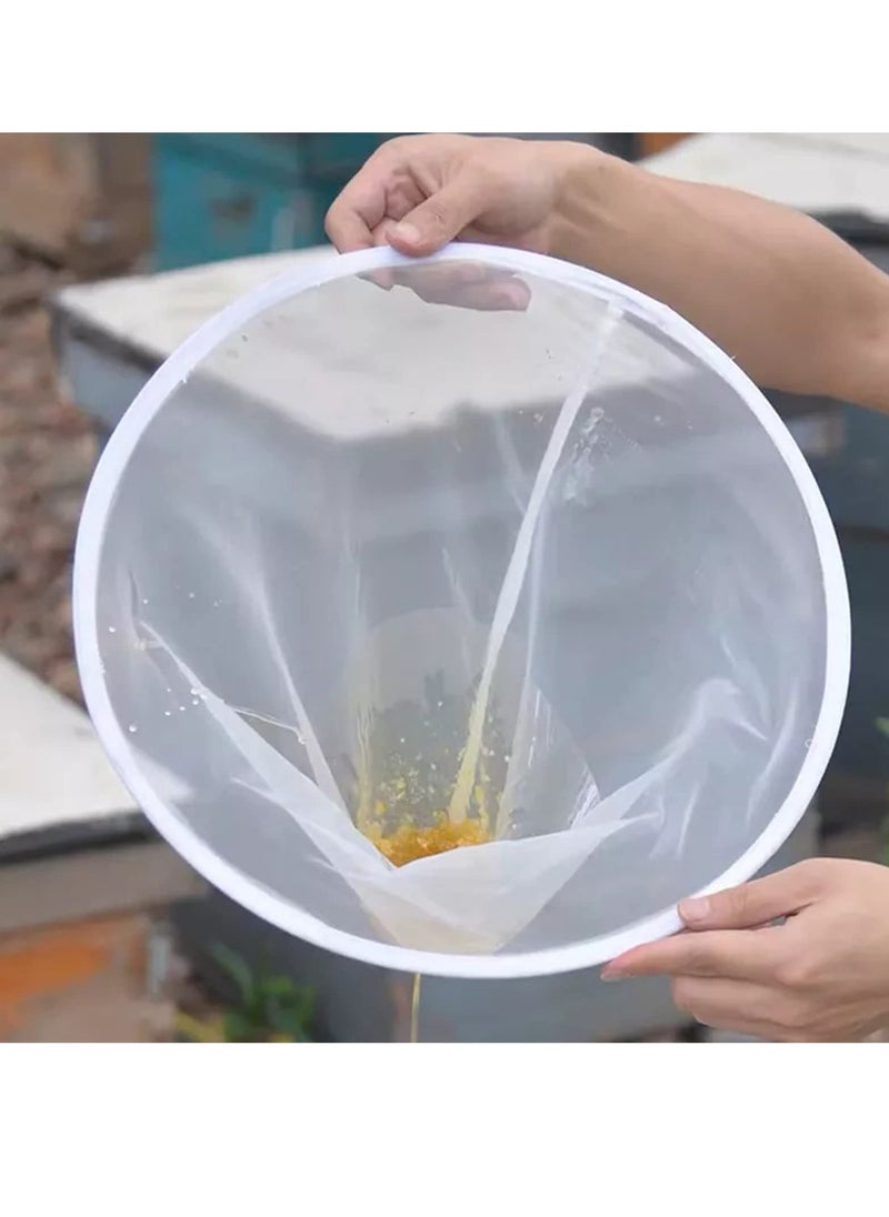 SYOSI - 5 Pieces Honey Filter Strainer Reusable Conical Nylon Honey Sieve Professional Multifunctional Beekeeping Strainer Ultra-fine Mesh Strainer Tool for Honey Wine Wax Beer Nut Mil - Image 1