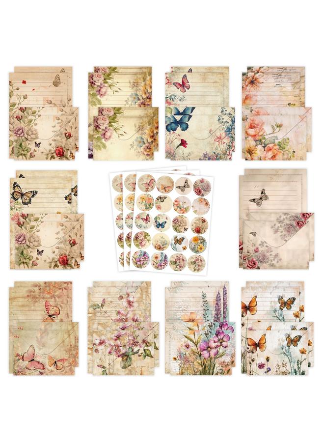 Bluejw Cross-border Stationery Suit 160 Pieces Of Water Color Ins Simple Creative Art Birthday Gift Invitation Envelope Suit - Image 1