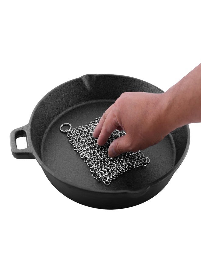 Coghlan's Cast Iron Scrubber - 5 in. Stainless Steel Chainmail Cleaner - Durable, Rust-Resistant & Dishwasher Safe - Cleans Skillets, Griddles & Cast Iron Cookware Without Removing Seasoning - Image 2