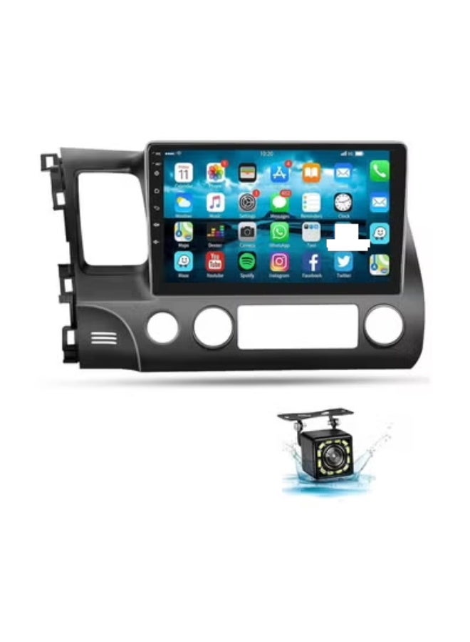 SHEZA STAR Android Car Stereo for Honda Civic 2006 To 2011 6GB RAM 128GB ROM Support SIM Card, Apple Carplay, Mirror-Link Wi-Fi BT, Radio GPS Navigation, 10 Inch IPS Touch Screen with Backup Camera Included - Image 1
