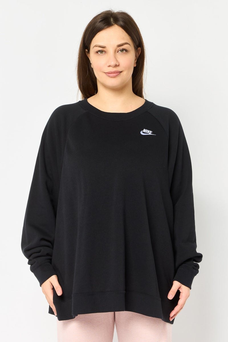 Nike Women Plus Size Long Sleeve Outdoor Sweatshirt, Black - Image 1