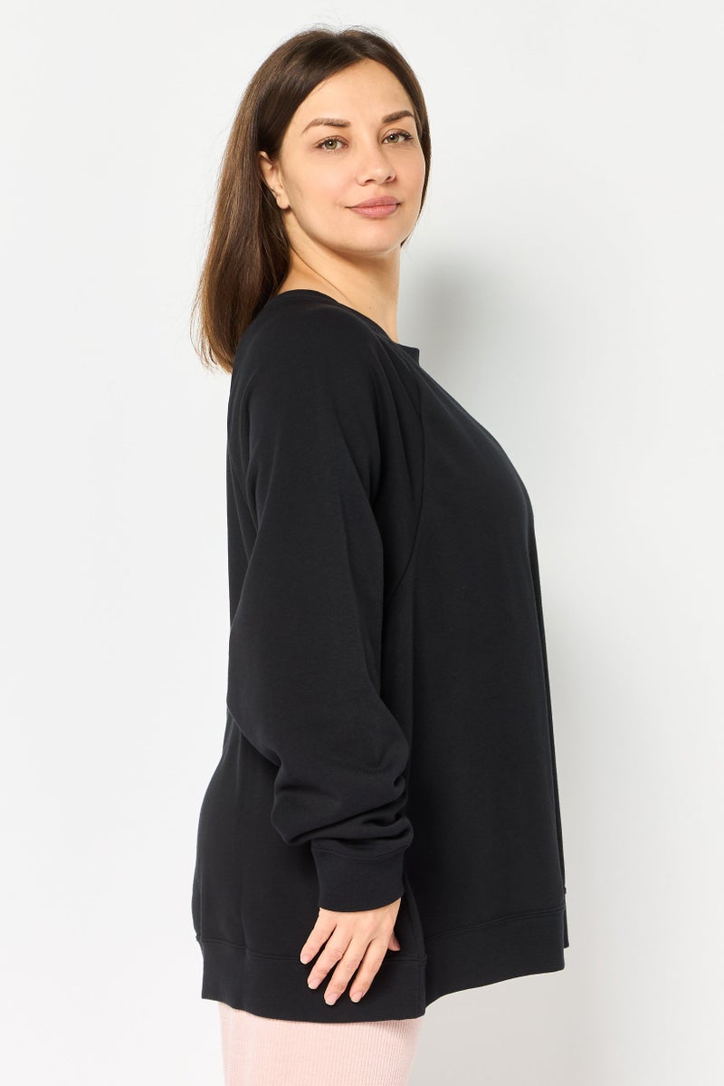 Nike Women Plus Size Long Sleeve Outdoor Sweatshirt, Black - Image 3