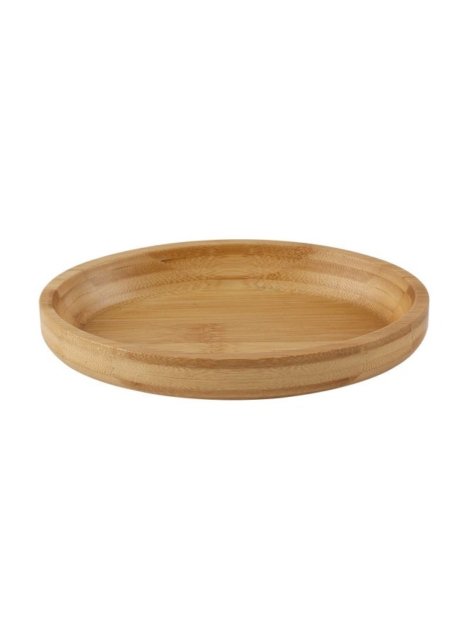 DANUBE HOME Loretta Rubber Wood Nut and Candy Serving Tray Coffee Tea Serving Tray Fruit Platters Party Dinner Plates Sour Candy Tray Wood Natural Round Serving Tray 17 x 8.7 x 7 Hcm - Image 2