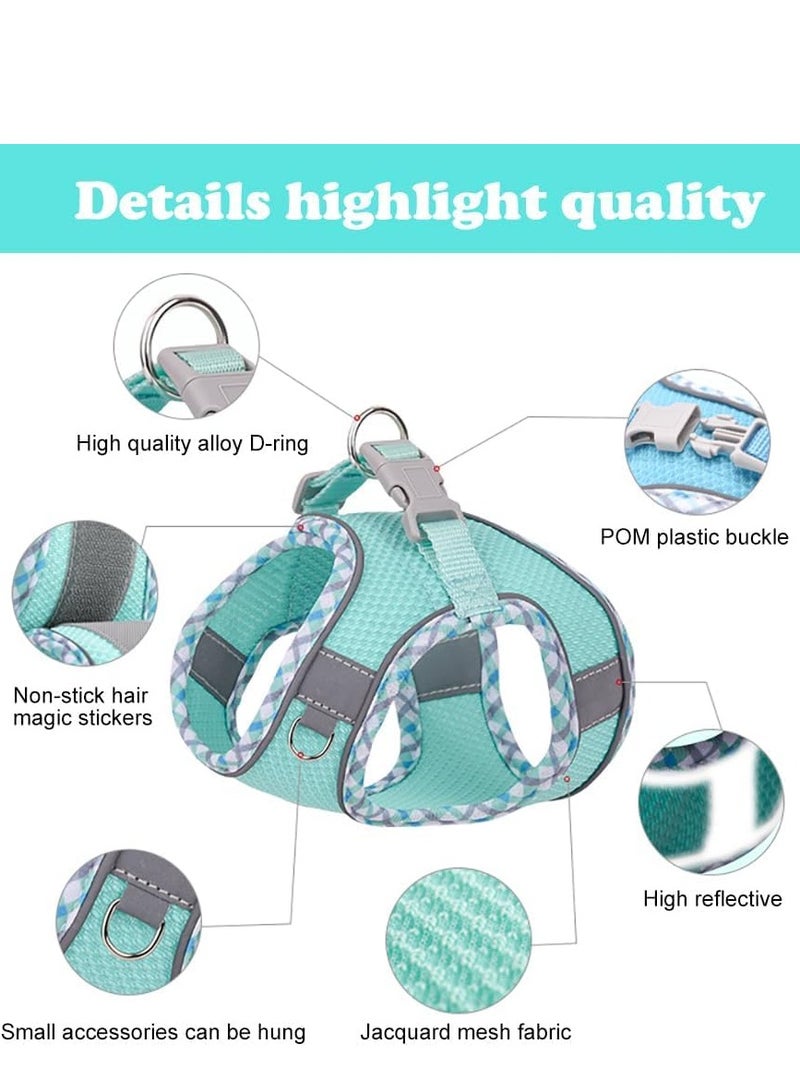 فيبارتي تسخير للكلاب الصغيرة والمتوسطة ، لا يوجد حزام جرو ومجموعة مقود ، حزام سهل المشي للكلاب للمشي والجري والتدريب ، صغير مريح وحزام متوسط ، قابل للتعديل ، متين ، مثالي للاستخدام اليومي - Image 4