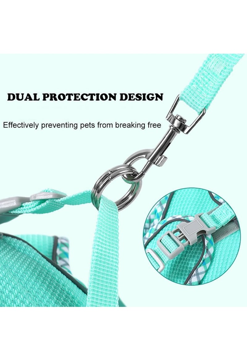 فيبارتي تسخير للكلاب الصغيرة والمتوسطة ، لا يوجد حزام جرو ومجموعة مقود ، حزام سهل المشي للكلاب للمشي والجري والتدريب ، صغير مريح وحزام متوسط ، قابل للتعديل ، متين ، مثالي للاستخدام اليومي - Image 3