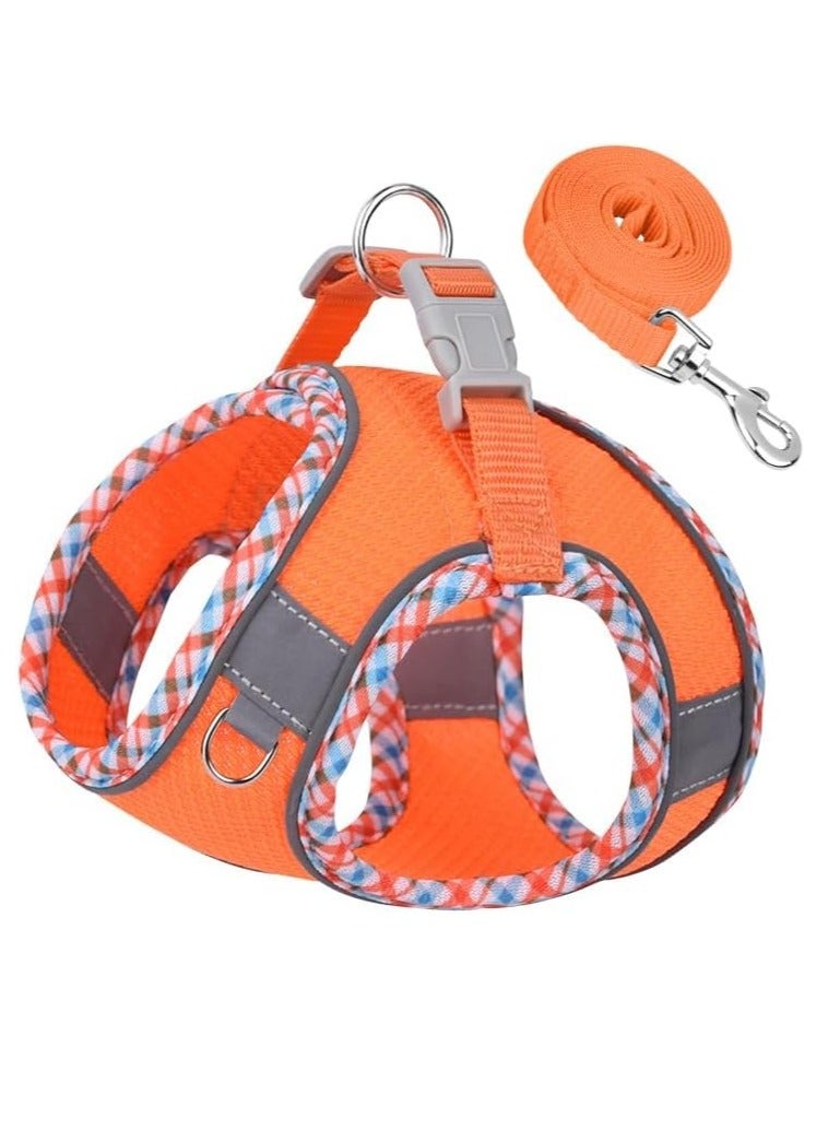 فيبارتي تسخير للكلاب الصغيرة والمتوسطة ، لا يوجد حزام جرو ومجموعة مقود ، حزام سهل المشي للكلاب للمشي والجري والتدريب ، صغير مريح وحزام متوسط ، قابل للتعديل ، متين ، مثالي للاستخدام اليومي - Image 1