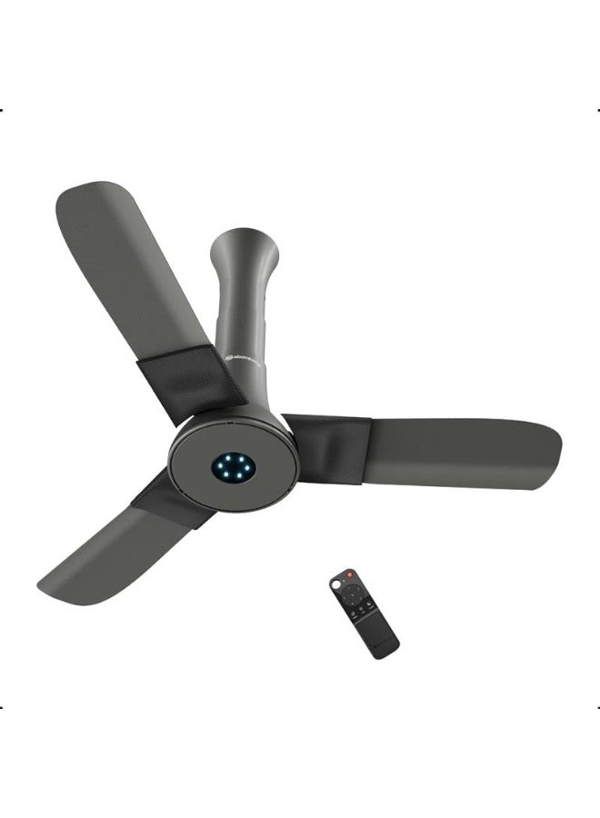atomberg Studio+ 950mm BLDC Ceiling Fan with Remote Control | BEE 5-star Energy Efficient | New Blade Design | High Air Delivery | LED Speed Indicator | Low noise | 3 Year Warranty (Sand Grey) - Image 1