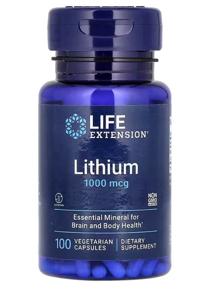 لايف إكستنشن لايف إكستانشن‏, ليثيوم، 1000 مكجم، 100 كبسولة نباتية - Image 1