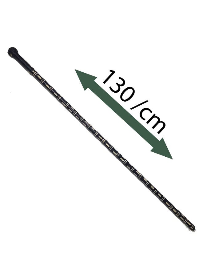 Aswan beech wood cane for men, black and white - Image 2