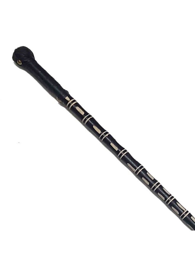 Aswan beech wood cane for men, black and white - Image 3