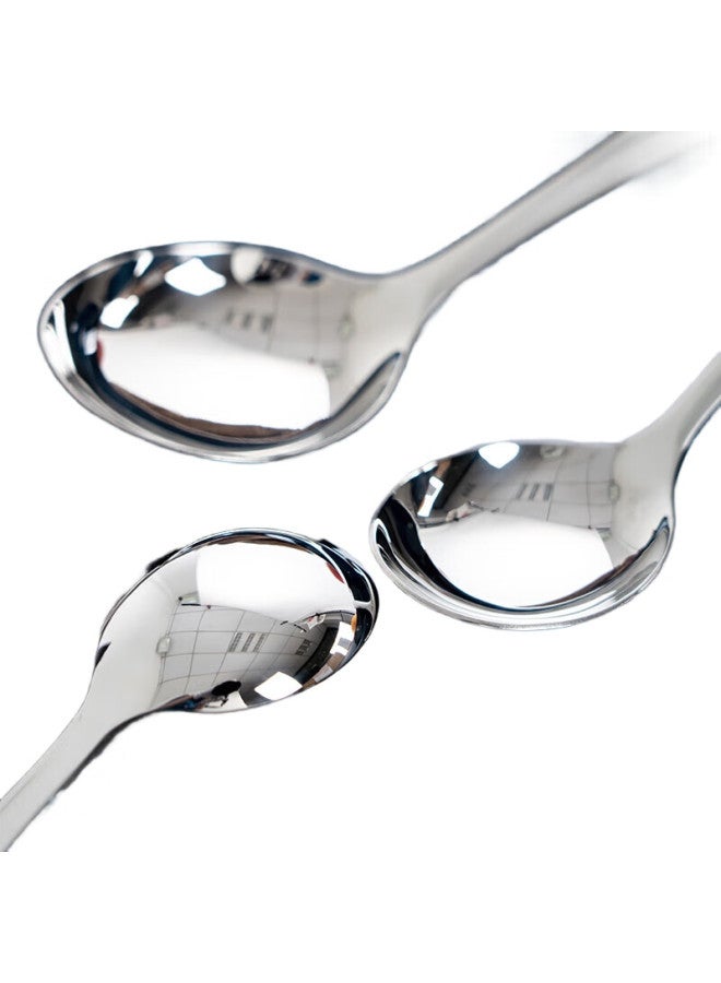 Onlycook 304 Stainless Steel Soup Ladle Spoon Round Head Soup Spoon Tablespoon Deepened Tableware - Set Of 3 Large - Image 3