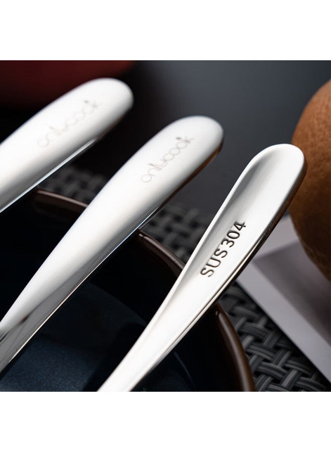 Onlycook 304 Stainless Steel Soup Ladle Spoon Round Head Soup Spoon Tablespoon Deepened Tableware - Set Of 3 Large - Image 4