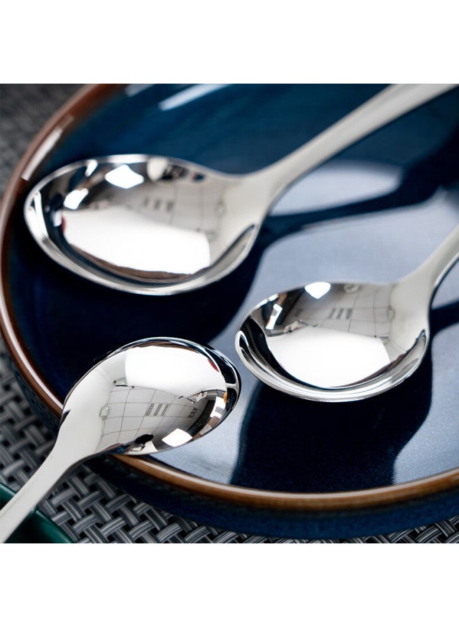 Onlycook 304 Stainless Steel Soup Ladle Spoon Round Head Soup Spoon Tablespoon Deepened Tableware - Set Of 3 Large - Image 1