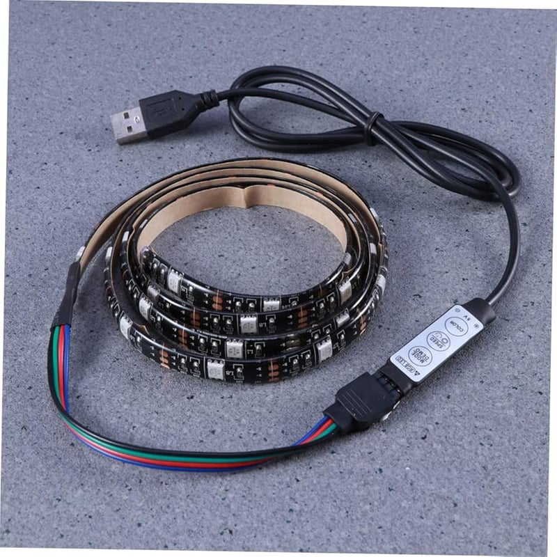 Jojofuny RGB LED Strip Lights 2pcs Multicolor Flexible Rope Light For Bedroom TV Desk - Image 4