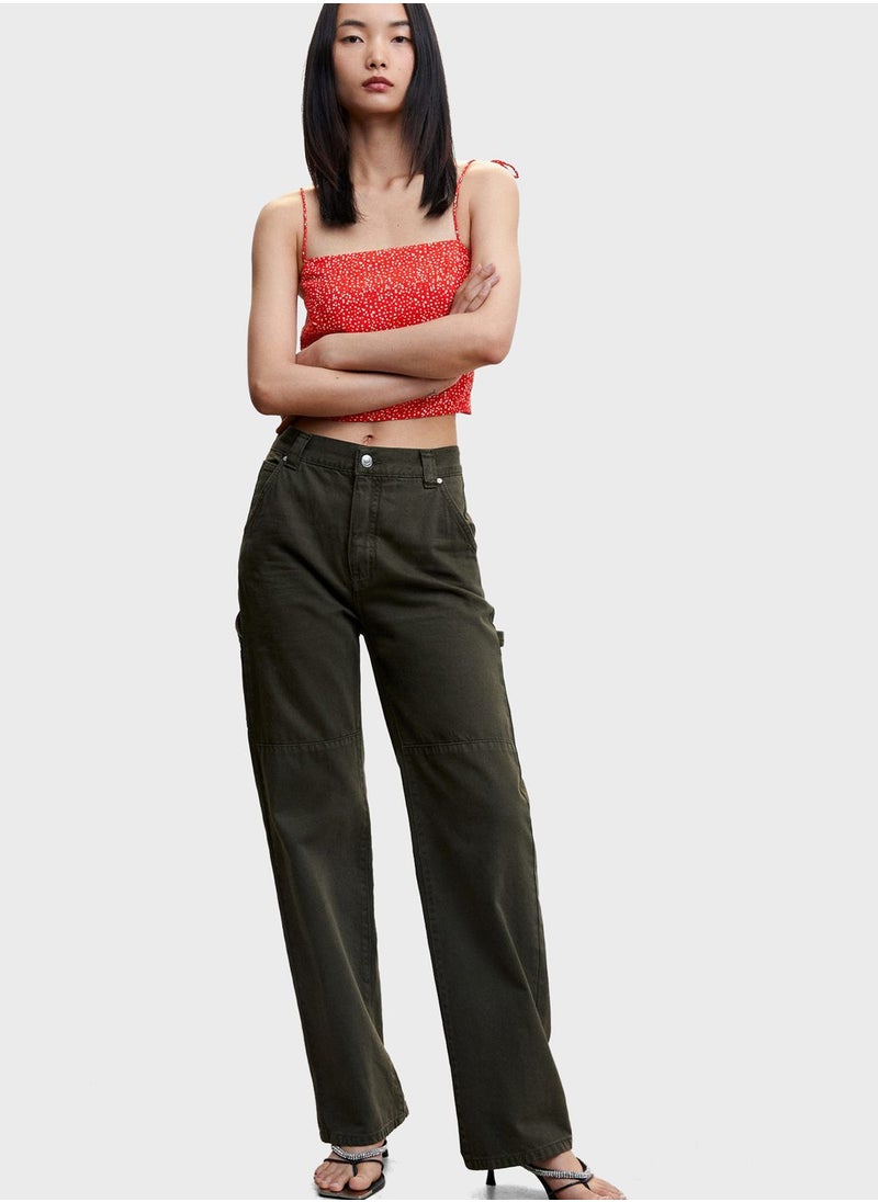 MANGO - Printed Strappy Crop Top - Image 1