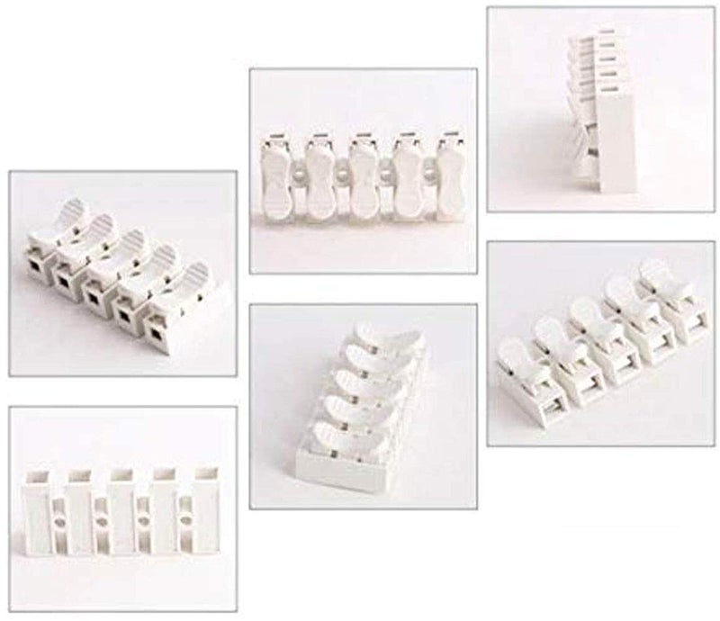 DIY Crafts CTDIYHI50236 CH3 Spring Wire Connector Quick Connector Terminal Block Electrical Cable Clamp Terminal Connector LED Strip Light - Image 4