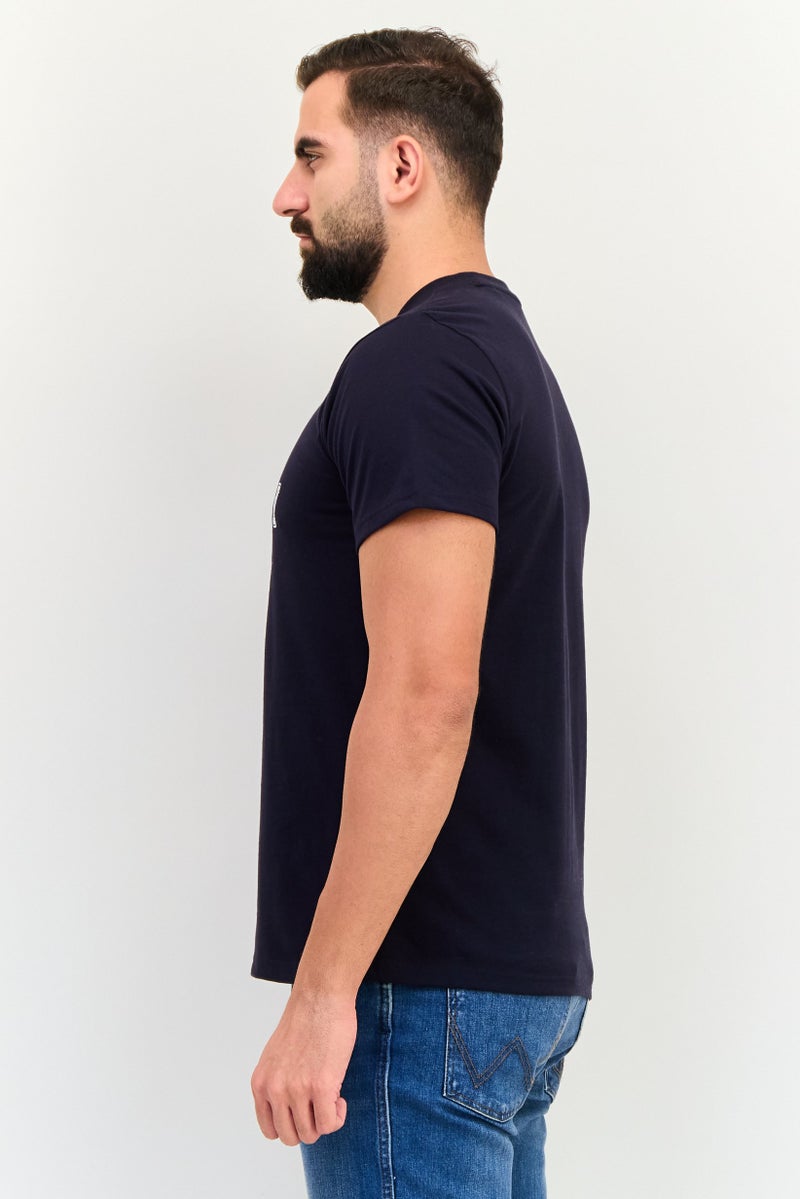 English Laundry Men Crew Neck Short Sleeve Vintage Logo T-Shirt, Navy - Image 2