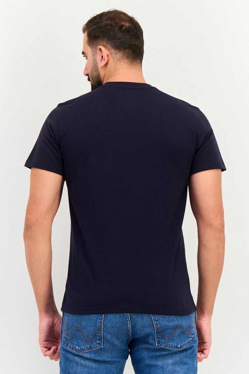 English Laundry Men Crew Neck Short Sleeve Vintage Logo T-Shirt, Navy - Image 3