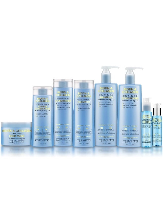 Giovanni Biotin & Collagen Strengthening Shampoo - 399 ml for Healthy Looking Hair - Image 5