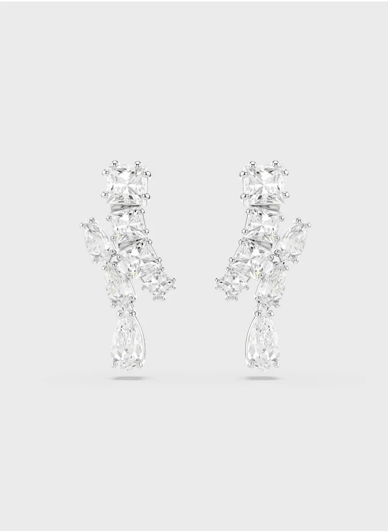 سواروفسكي Matrix Stone Detail Drop Earrings