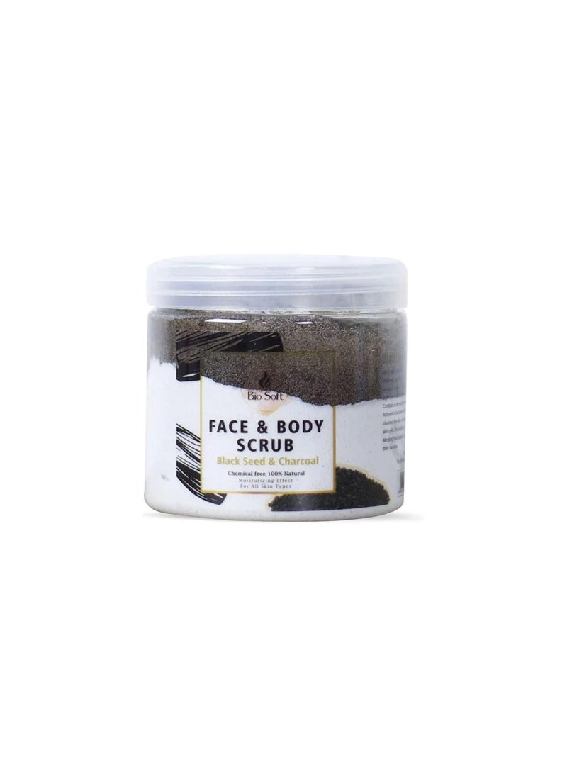 Bio Soft Bio Soft Face & Body Scrub Blackseed & Charcoal, 500g 