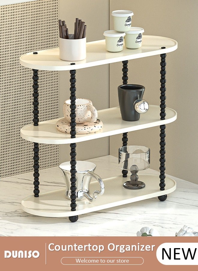 DUNISO 3-Tier Multi-Purpose Countertop Organizer,Countertop Coffee Cup Organizer, Bathroom Countertop Organizer,Perfume Skincare Countertop Makeup Organizer for Bedroom, Spice Rack Organizer for Cabinet - Image 1