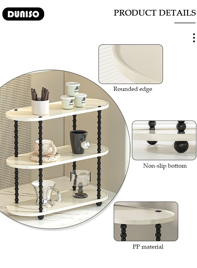 DUNISO 3-Tier Multi-Purpose Countertop Organizer,Countertop Coffee Cup Organizer, Bathroom Countertop Organizer,Perfume Skincare Countertop Makeup Organizer for Bedroom, Spice Rack Organizer for Cabinet - Image 4