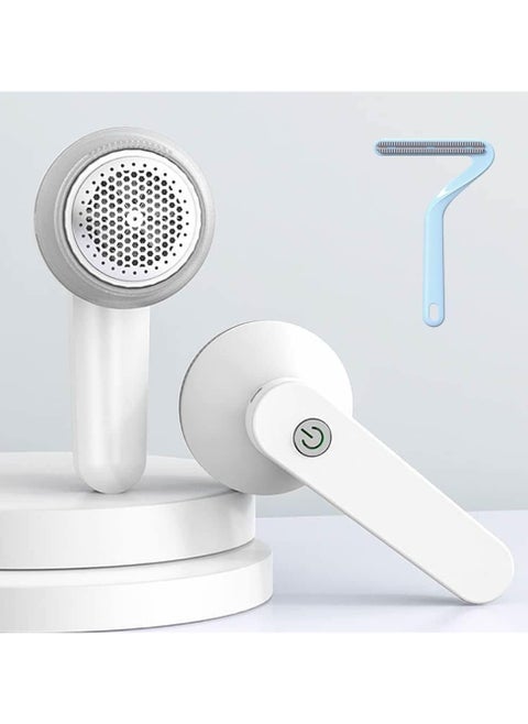 Electric Lint Remover Rechargeable - Dragentle Electric Lint Remover, Fabric Shaver Fuzz Remover, Sweater Shavers to Remove Pilling, Portable Lint Remover for Clothes (All 2pcs) (White)